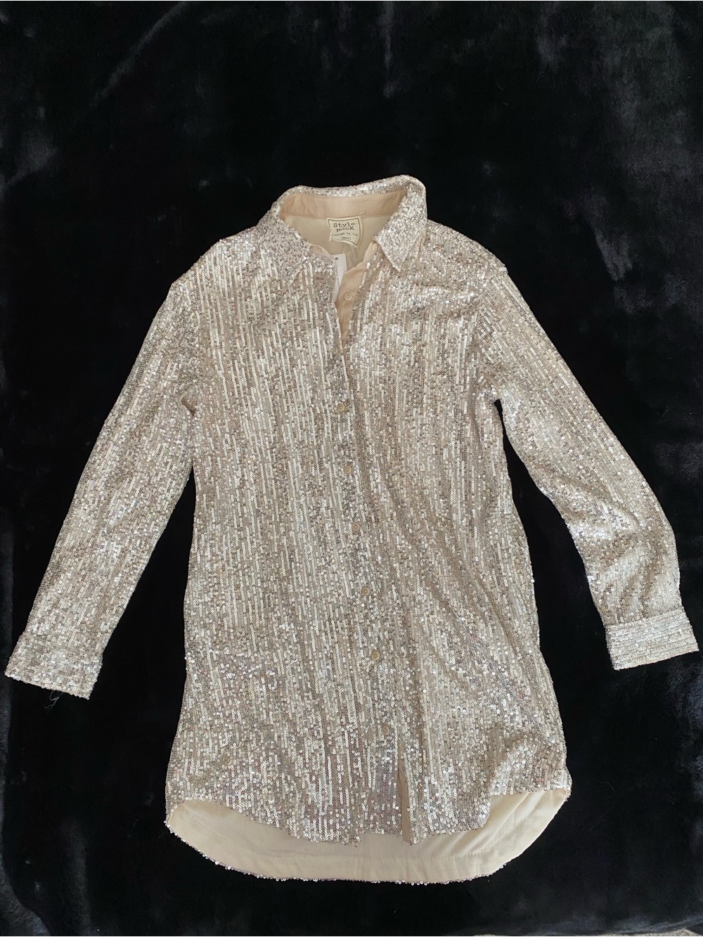 Style Rack Silver Sequin Mini Dress